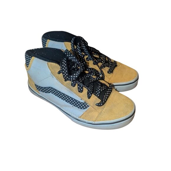 🛍️ Vans Black and Yellow Sneakers Size 6.5 - Picture 1 of 5